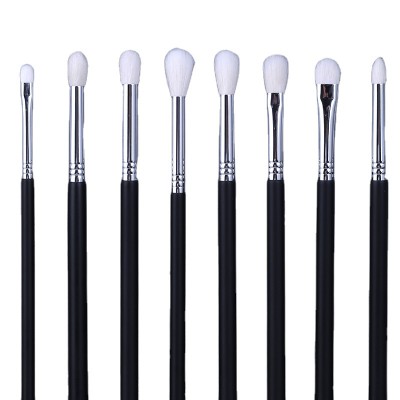 Professional 8pcs white hair eye shadow makeup brush set