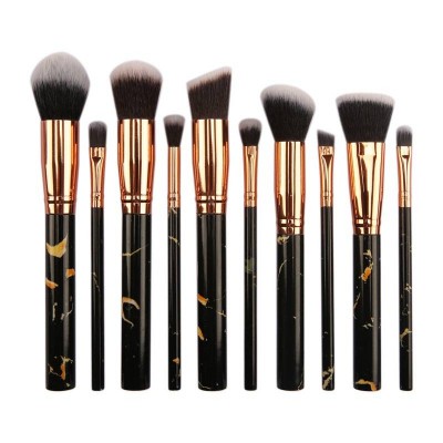 Custom Made ABS Handle Black Color Make Up Brushes Makeup Brush Set