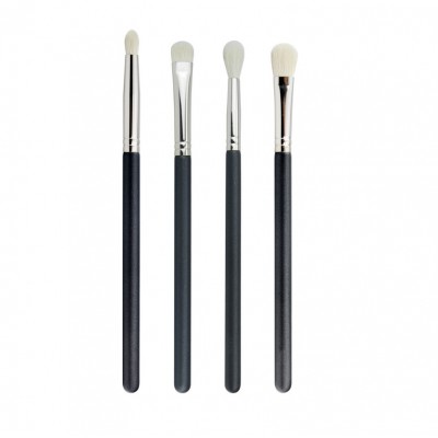 Low Moq 4pcs White Goat Hair Eye Makeup Brushes For Eye Shadow Blending Makeup Tools